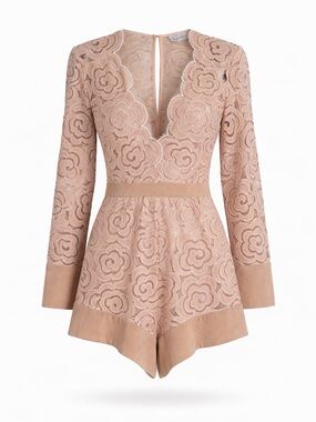 NWT Alice McCall One and Only Playsuit Blush Lace & Velvet Lined Sz US 0